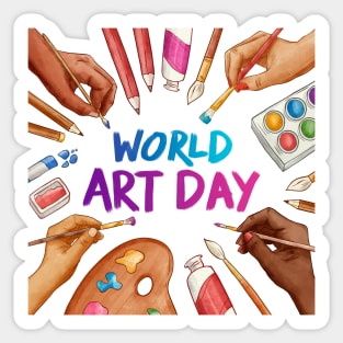 World Art Day Sticker